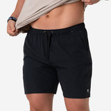 Athletic Shorts- Heather Black 7in.