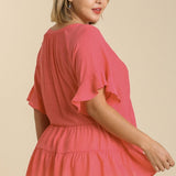 Mandarin Ruffles Blouse