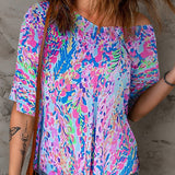 Loose Painted Floral Tee