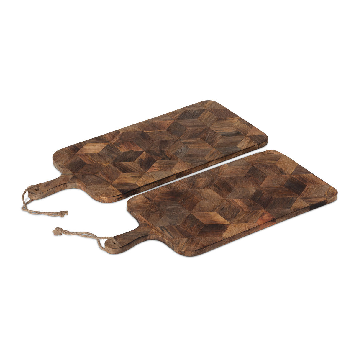 Patterned Wood Chopping Board, Set of 2