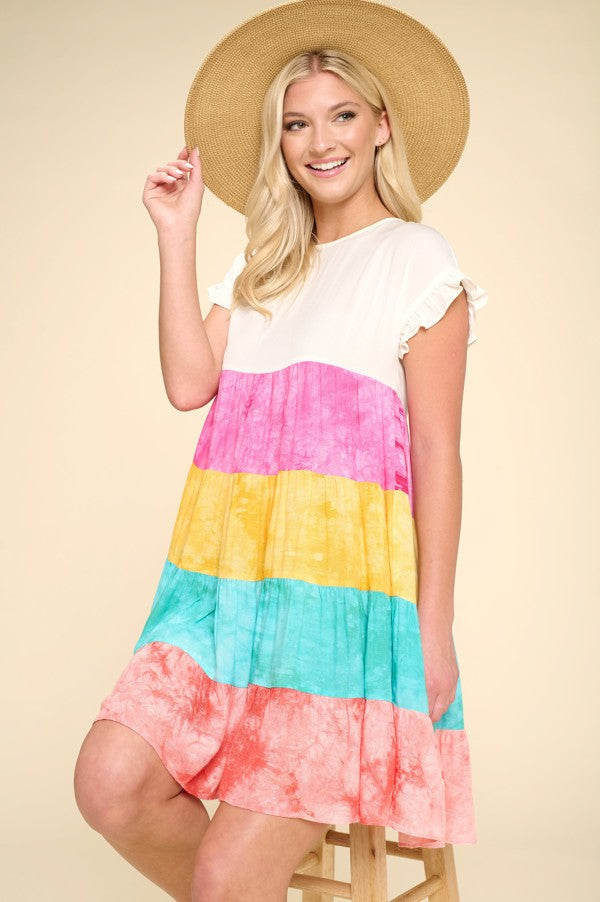 Rainbow Ruffles Dress